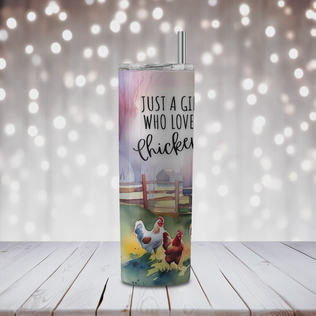 Just a Girl Who Loves Chickens Tumbler