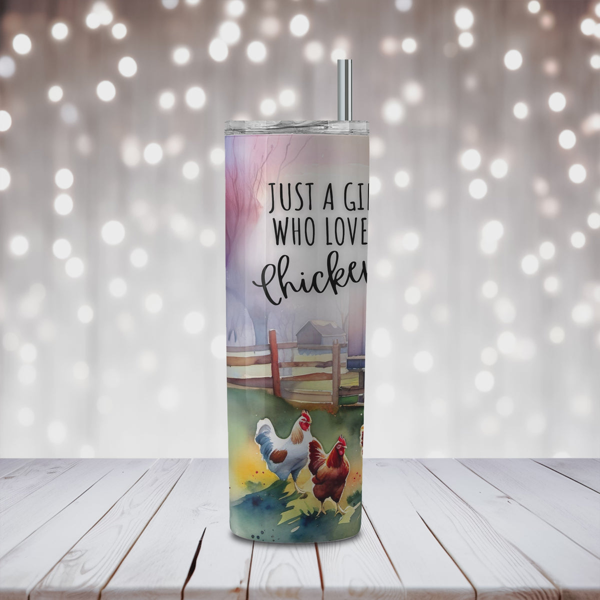 Just a Girl Who Loves Chickens Tumbler
