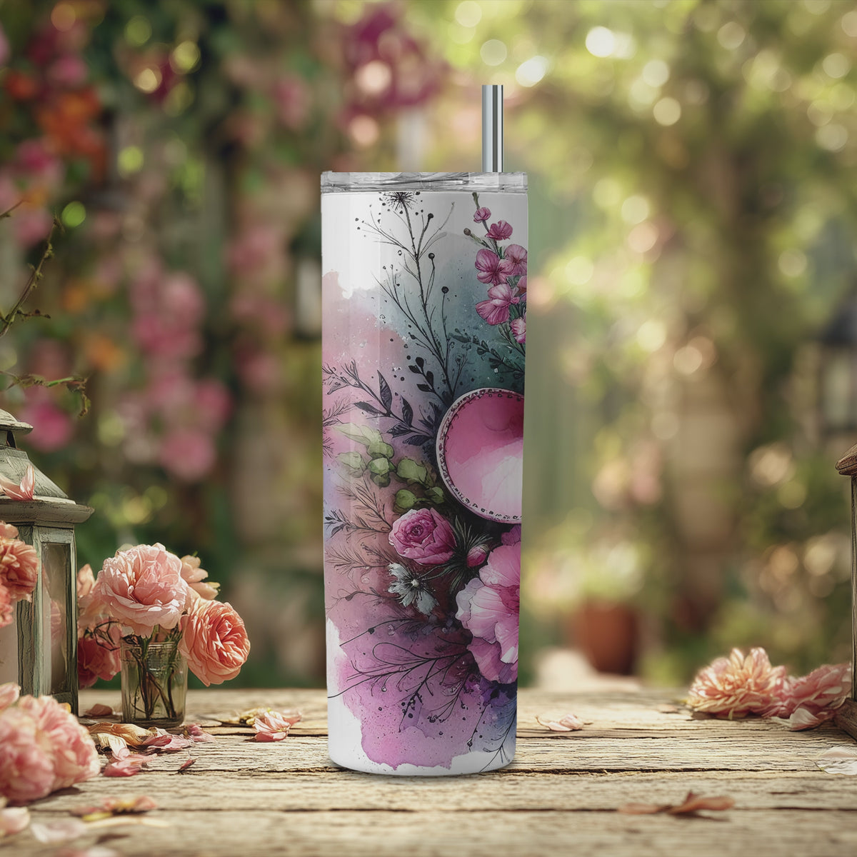 Pink Cowgirl Hat Tumbler
