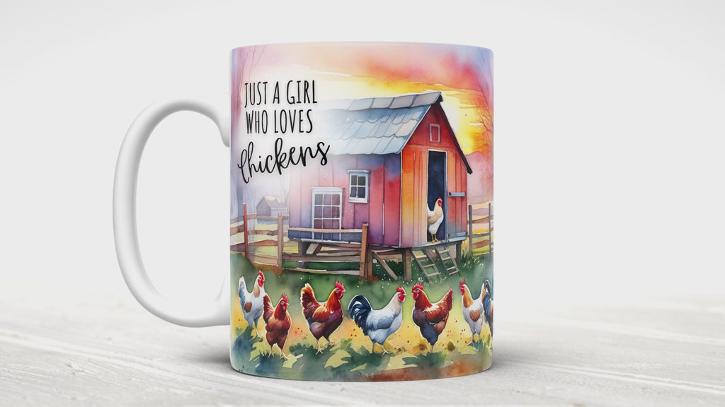 Girl Who Loves Chickens Mug