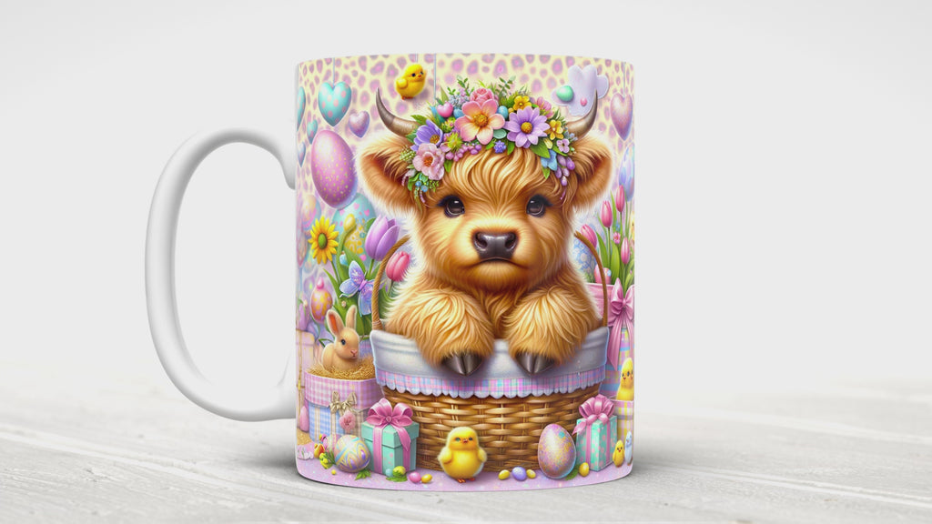 Easter Highland Cow Mug