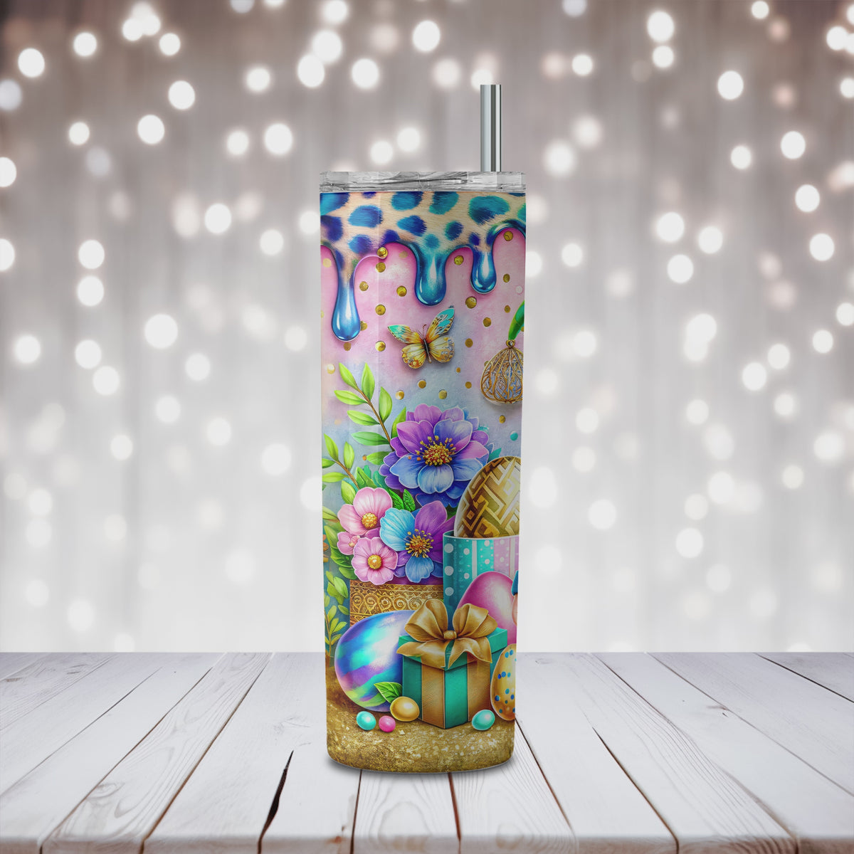 Dripping Paint Easter Gnome Tumblers