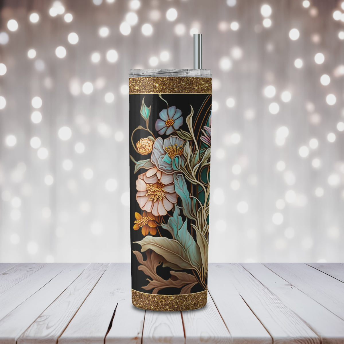 Honeybees Stainless Steel Tumbler with Straw