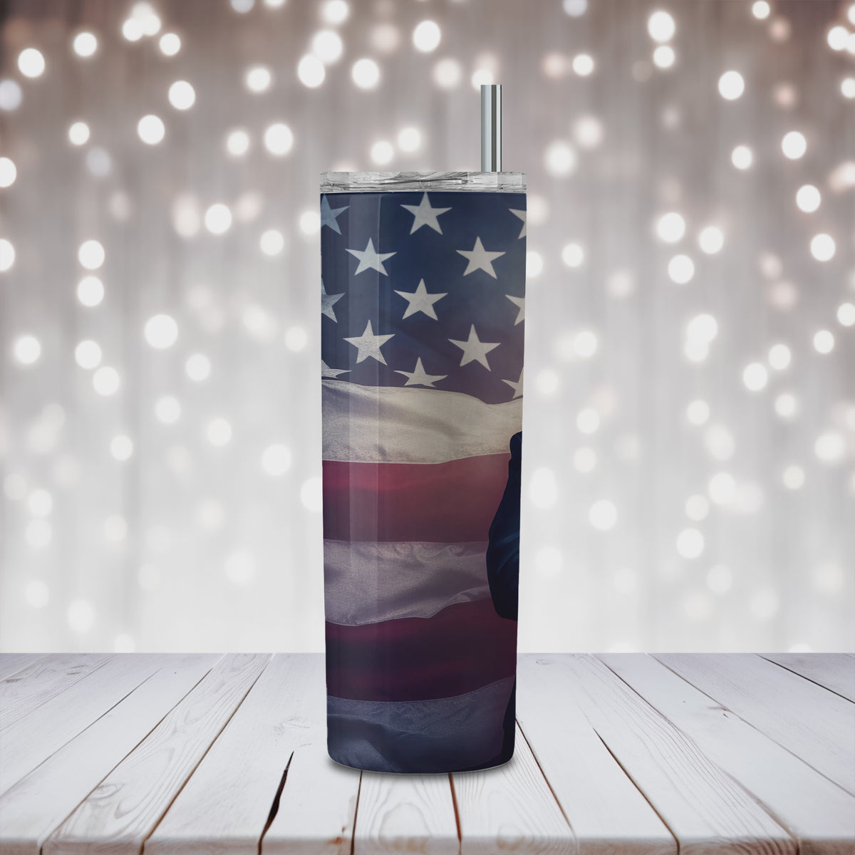 Trump Tumbler: Stainless Steel Travel Mug with Lid & Straw