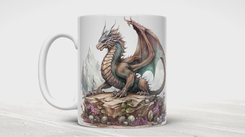 Dragon Ceramic Mug - Mythical Coffee Cup, Bold Designs