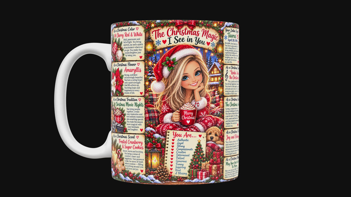 Christmas Magic Custom Chibi Image Mugs