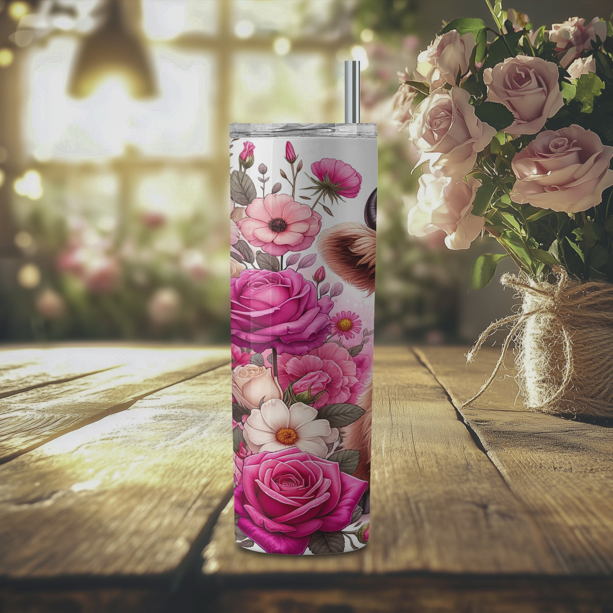 Cute Highland Cow Valentine Tumblers