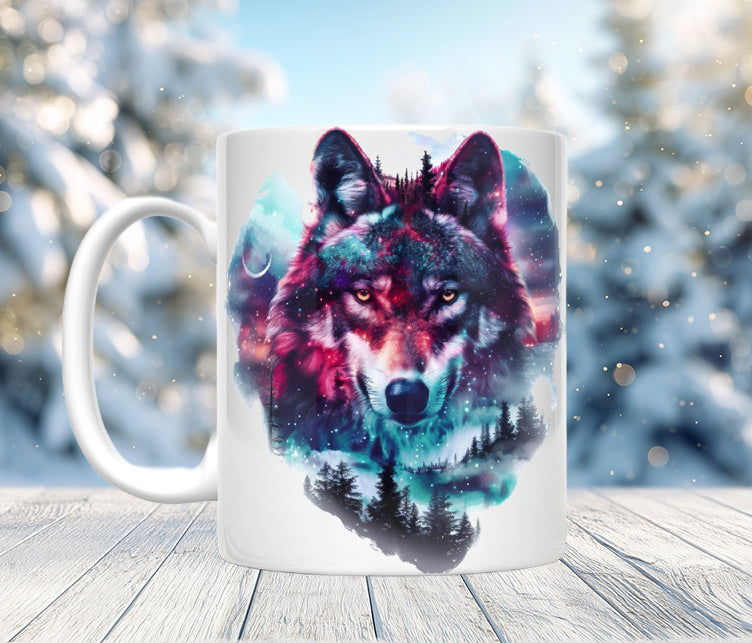 Artistic Wolf Mugs