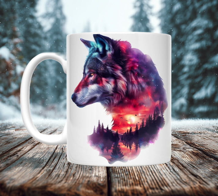 Artistic Wolf Mugs