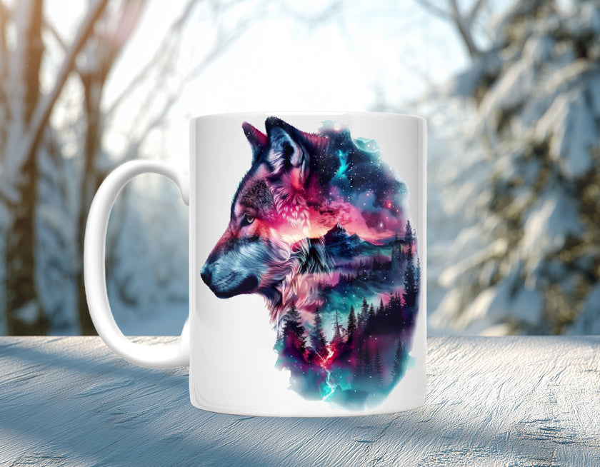 Artistic Wolf Mugs