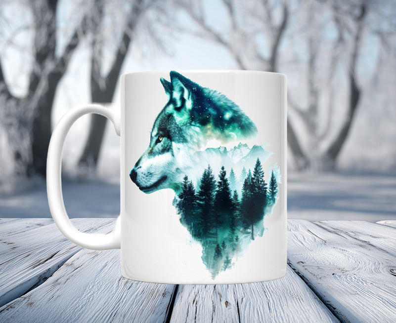 Artistic Wolf Mugs
