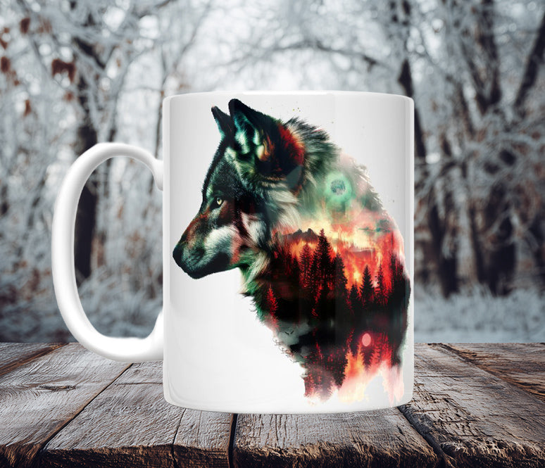 Artistic Wolf Mugs