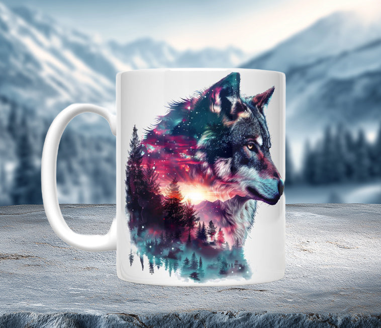 Artistic Wolf Mugs