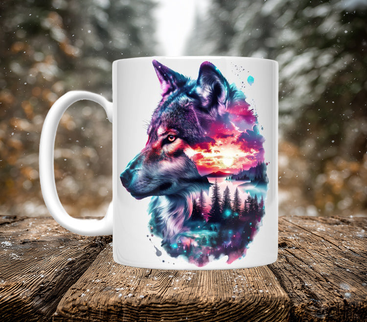 Artistic Wolf Mugs
